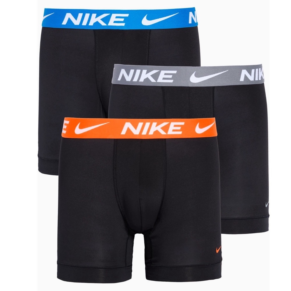 Nike Dri-FIT Essential Micro Blue, Grey, Orange & Black Trunks Boxer Briefs